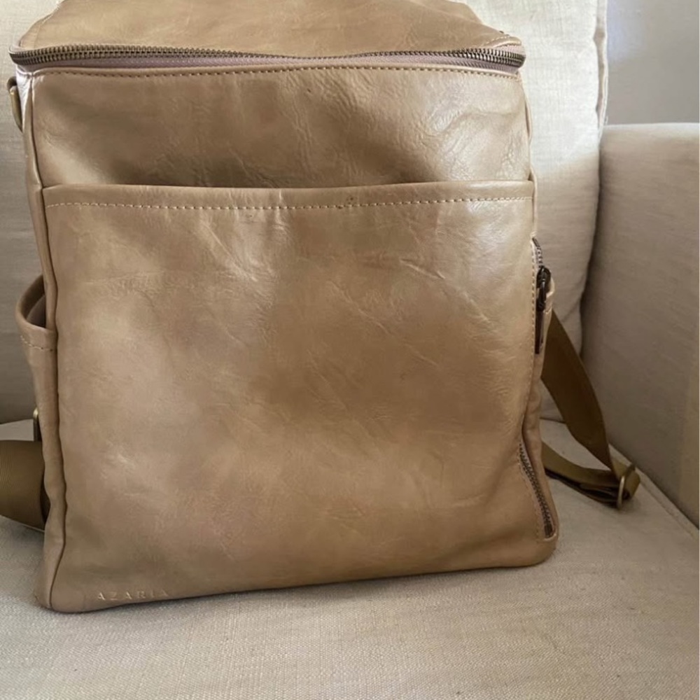 Azaria La Mere Leather Diaper Backpack